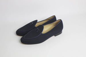 Continental Loafer in Navy Flannel