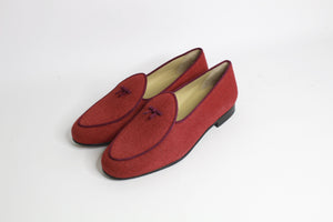 Continental Loafer in Red Linen
