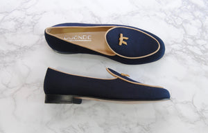 Continental Loafer in Navy Flannel